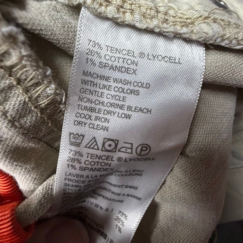 Tommy Bahama Pants Mens 38x30 Khaki Tencel Blend Flat Front Coastal Casual - Picture 5 of 6